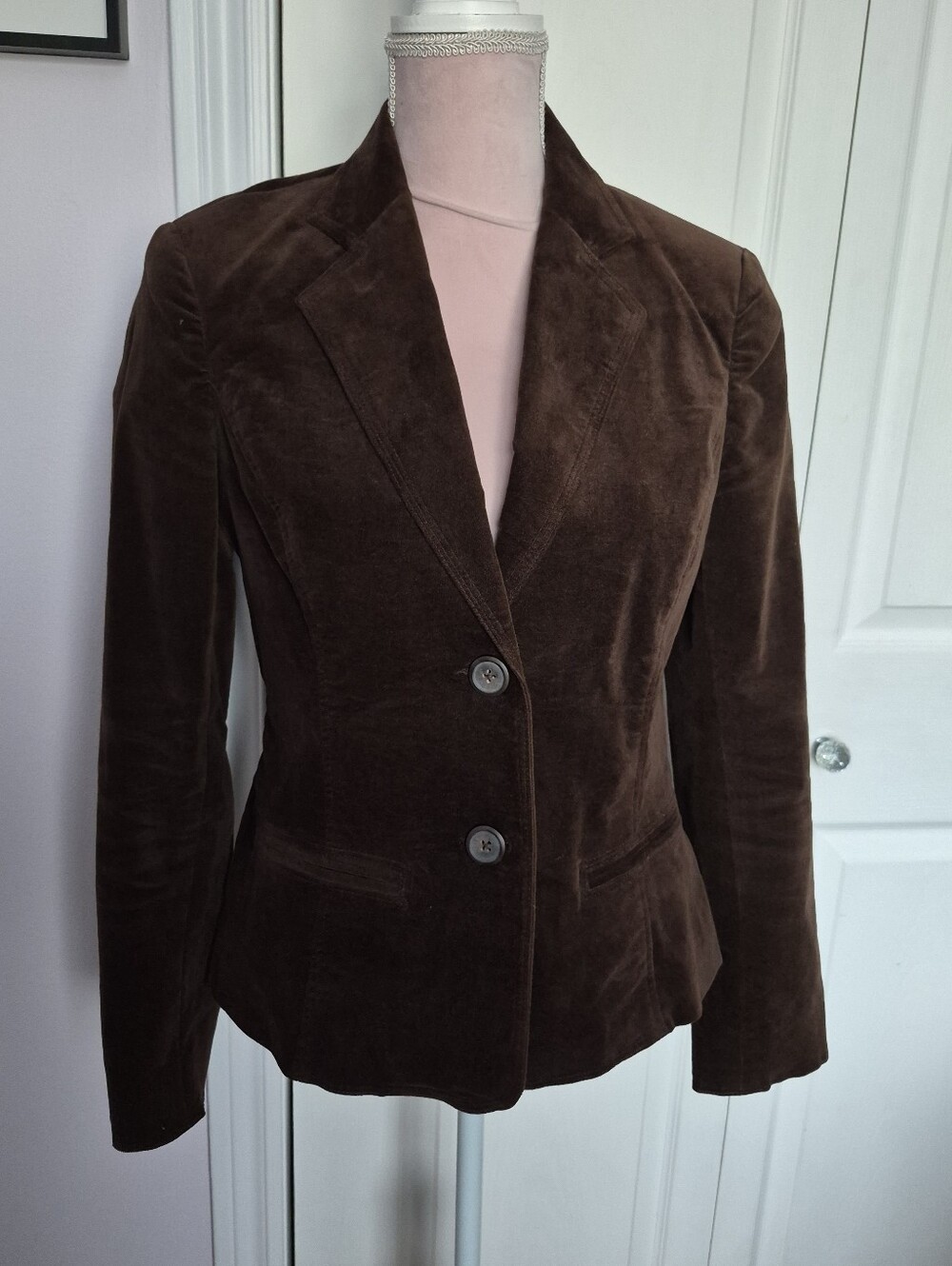 Contemporaine Women’s Brown Velvet Blazer Jacket sz M